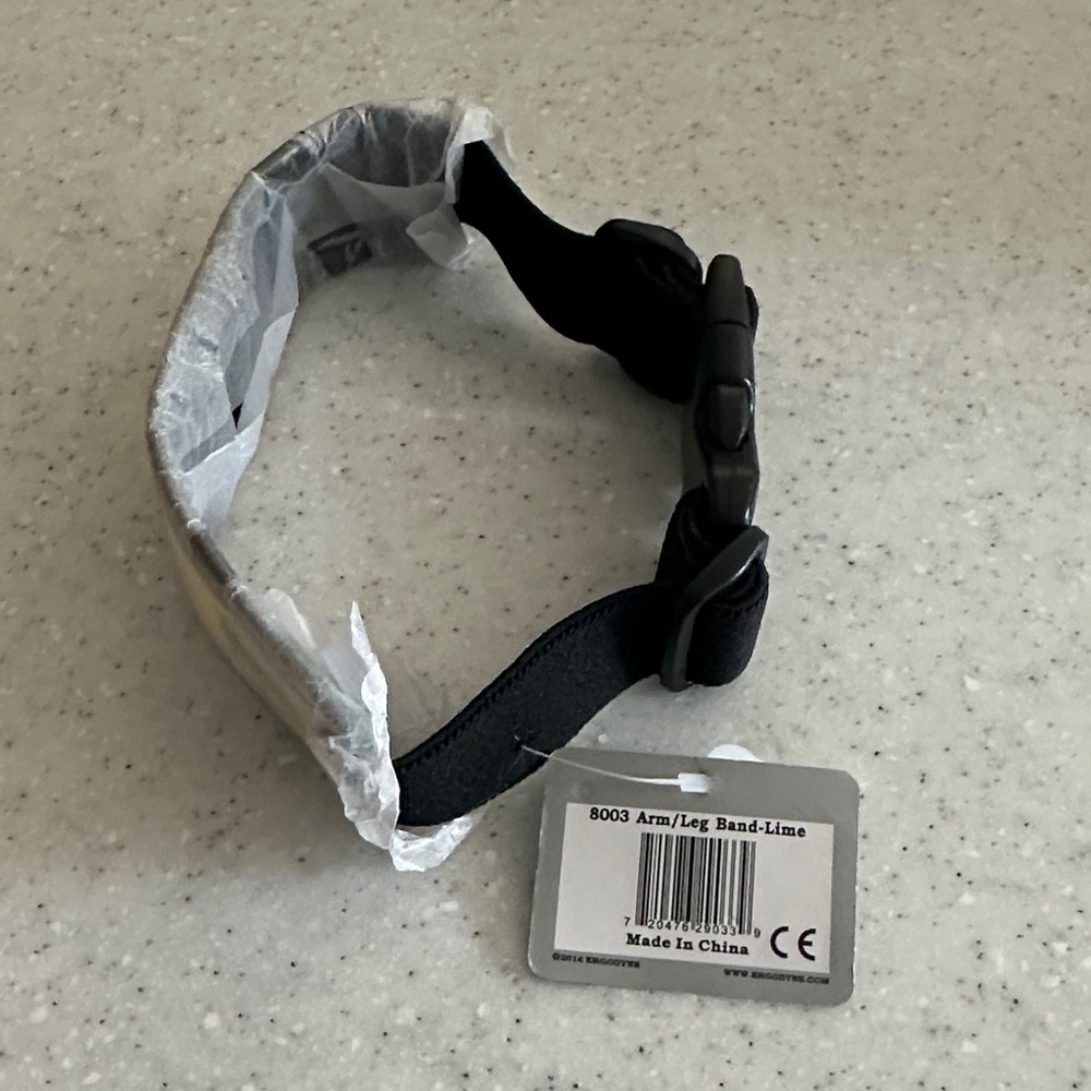 Black Adjustable Arm/Leg Reflective Band with Quick-Release Buckle